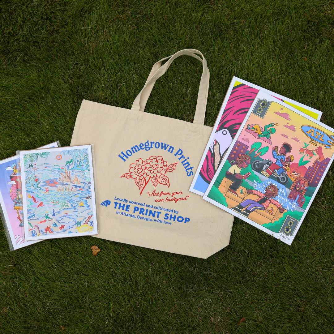 "Homegrown Prints" Farmers Market Tote