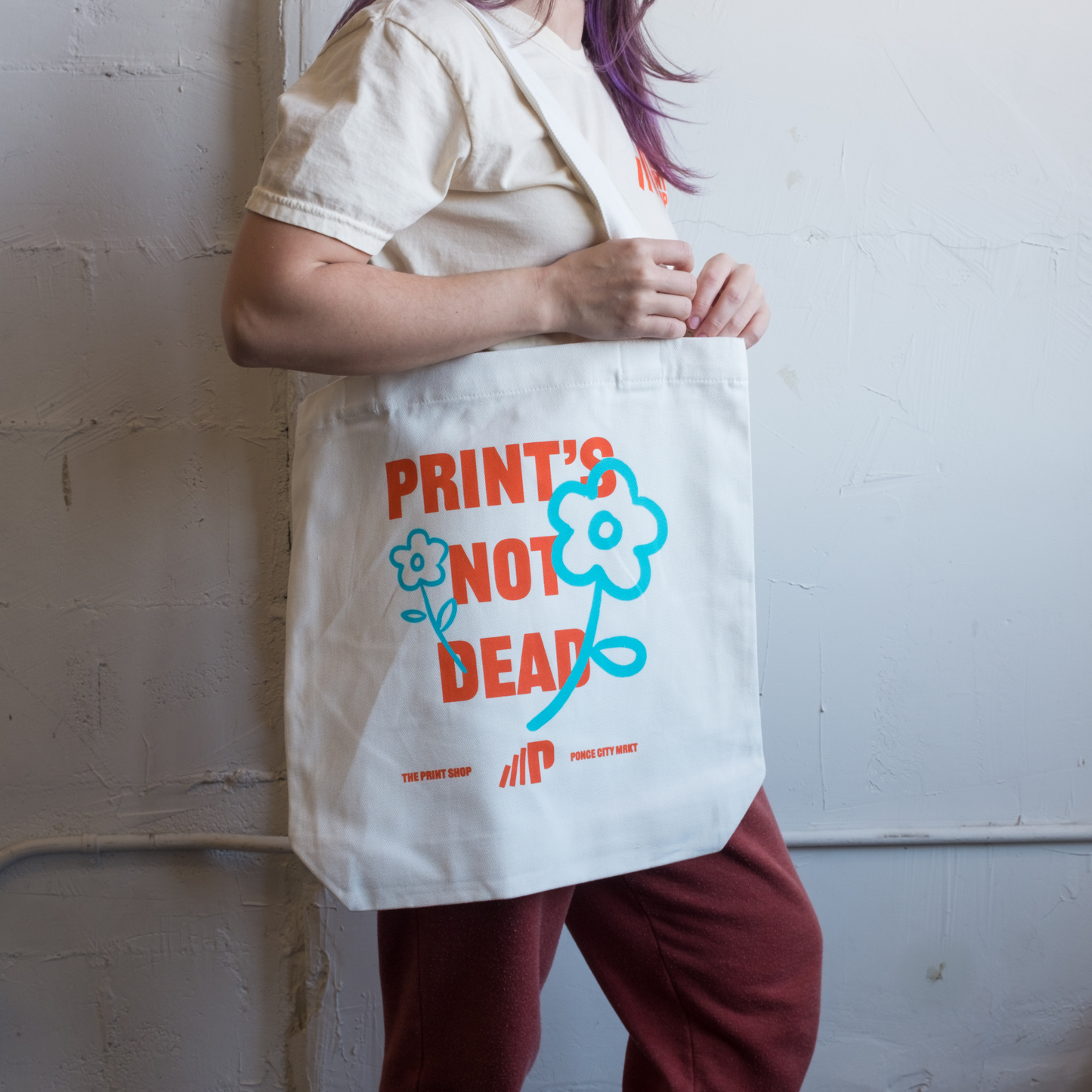 "Print's Not Dead" Canvas Tote