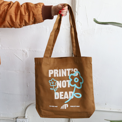 "Print's Not Dead" Canvas Tote